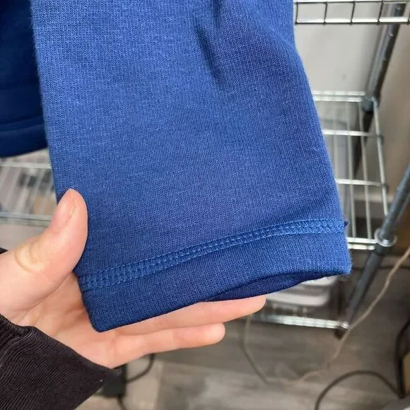 Athleta Women's Stretchy Blue Athleisure Side Zip Long Pullover Top Size S - Picture 9 of 12